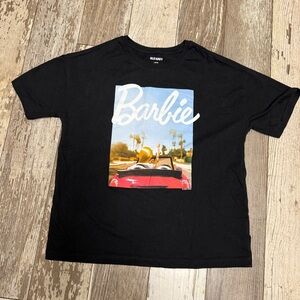 Old Navy Kids Black Tee with Barbie Graphic